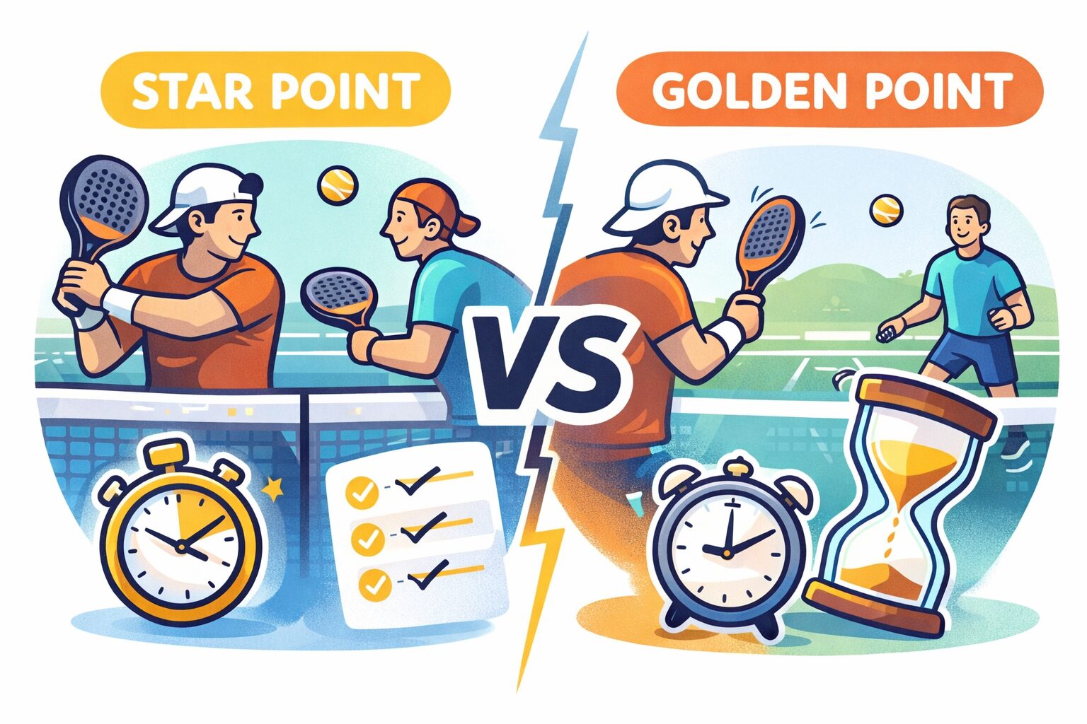 Formats de scoring au padel : quel gain de temps réel avec le Star Point face au Golden Point ? | Padel Magazine Formats de scoring au padel : quel gain de temps réel avec le Star Point face au Golden Point ?