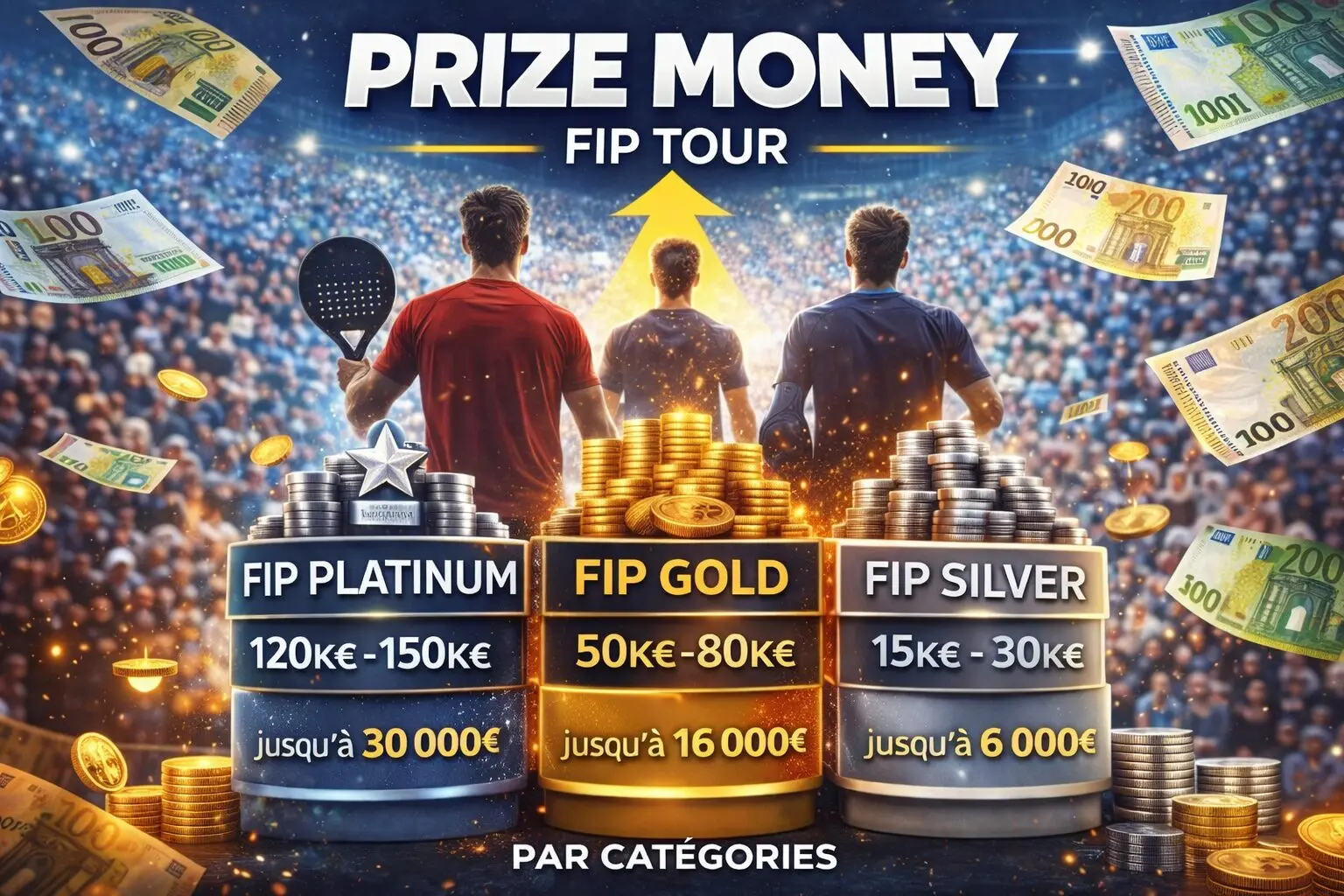 FIP Tour : répartition du prize money et montants par catégorie de tournoi