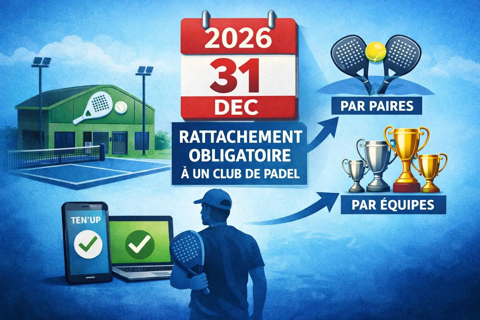 Rattachement à un club de padel : une obligation incontournable dès la saison 2026