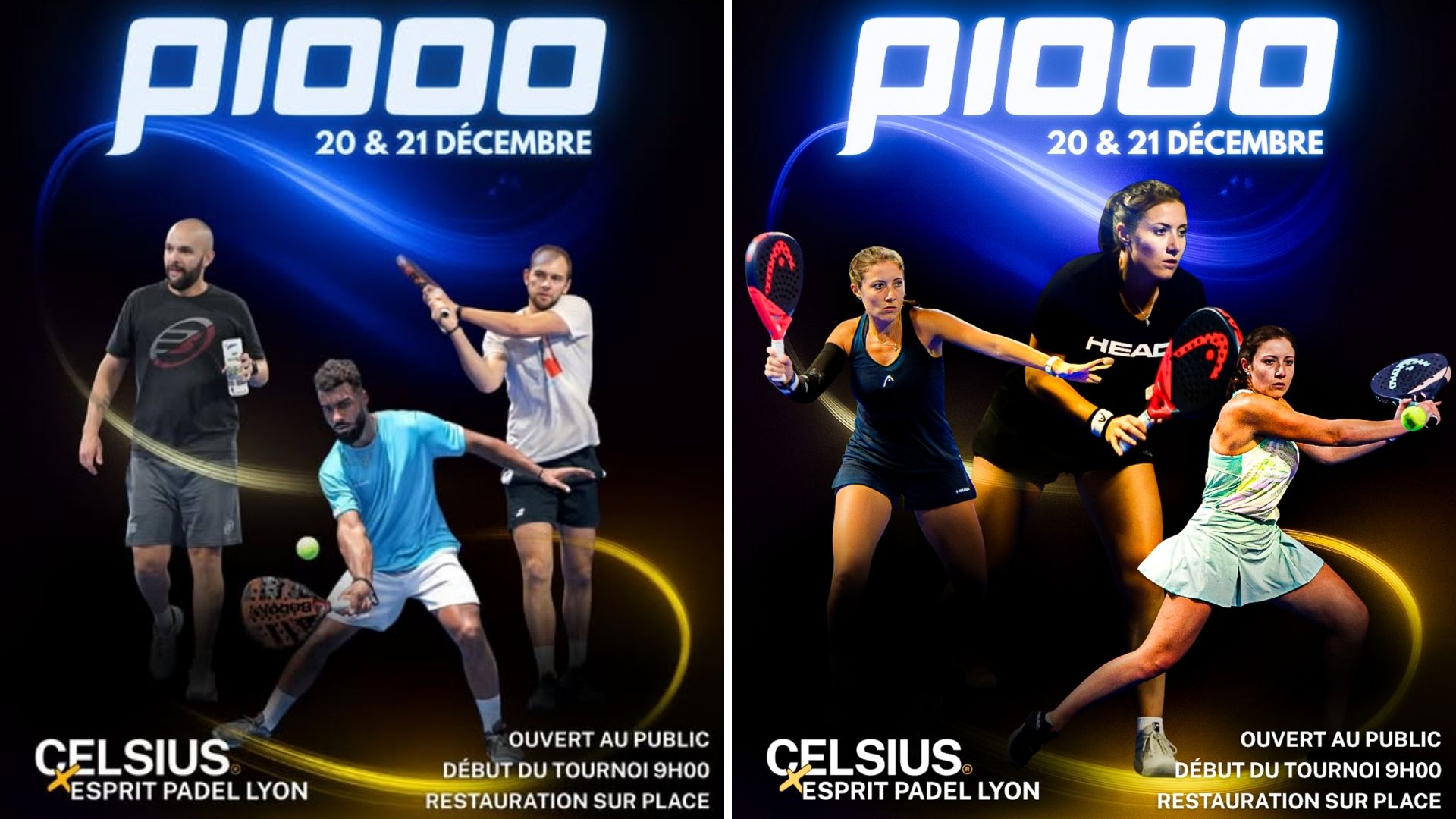 Deux P1000 hommes et dames très relevés ce week-end à Esprit Padel Lyon, avec des top joueurs attendus