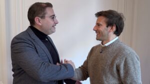 José Manuel Escoin, président de Casa Padel, et de Luis Escobar playtomic