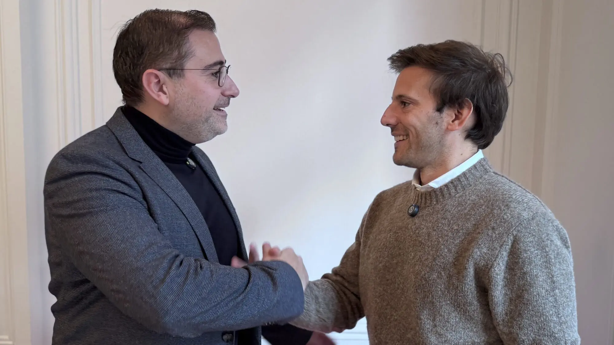 José Manuel Escoin, président de Casa Padel, et de Luis Escobar playtomic