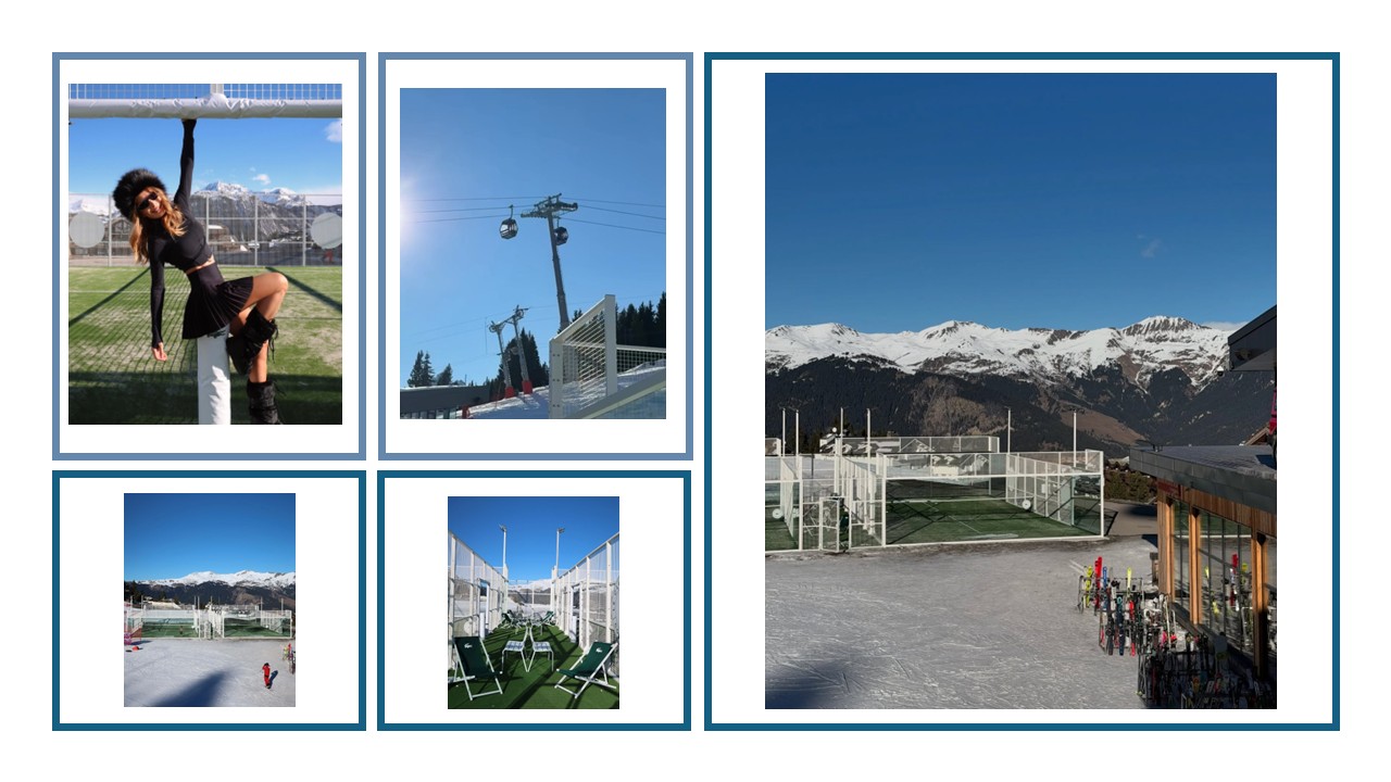In Alpe d'Huez zijn twee nieuwe padelbanen aangelegd op een hoogte van 1.860 meter.