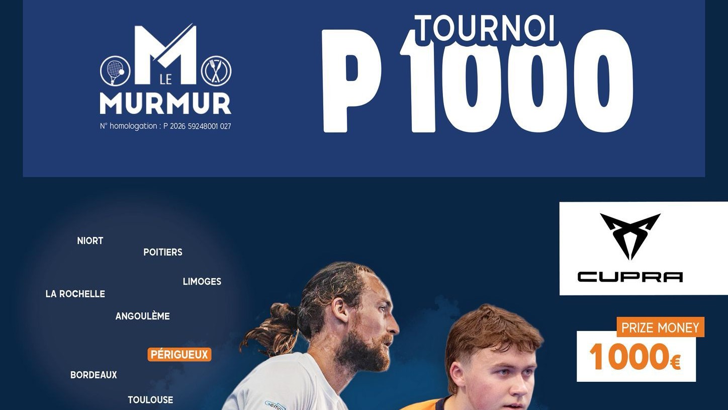 Le Murmur accueillera le premier P1000 messieurs de la Dordogne en janvier 2026