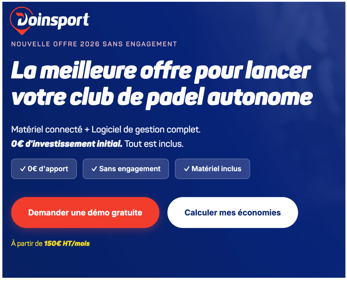 doinsport Clubs de padel : comment automatiser l’exploitation sans alourdir les coûts ?