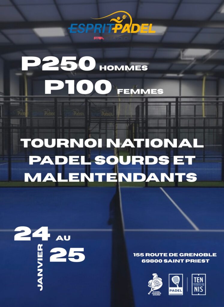 Le circuit national de padel sourd fait étape à Esprit Padel avec un record de participation