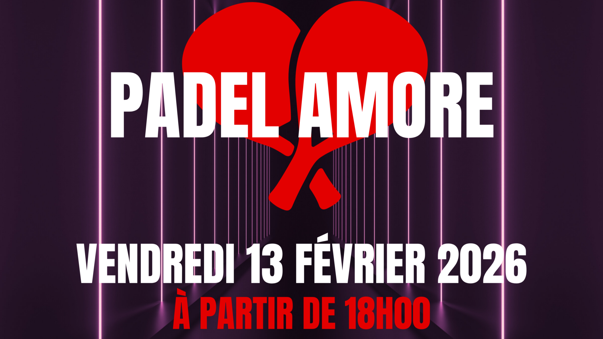 Padel Amore : une soirée dédiée aux célibataires à la veille de la Saint-Valentin