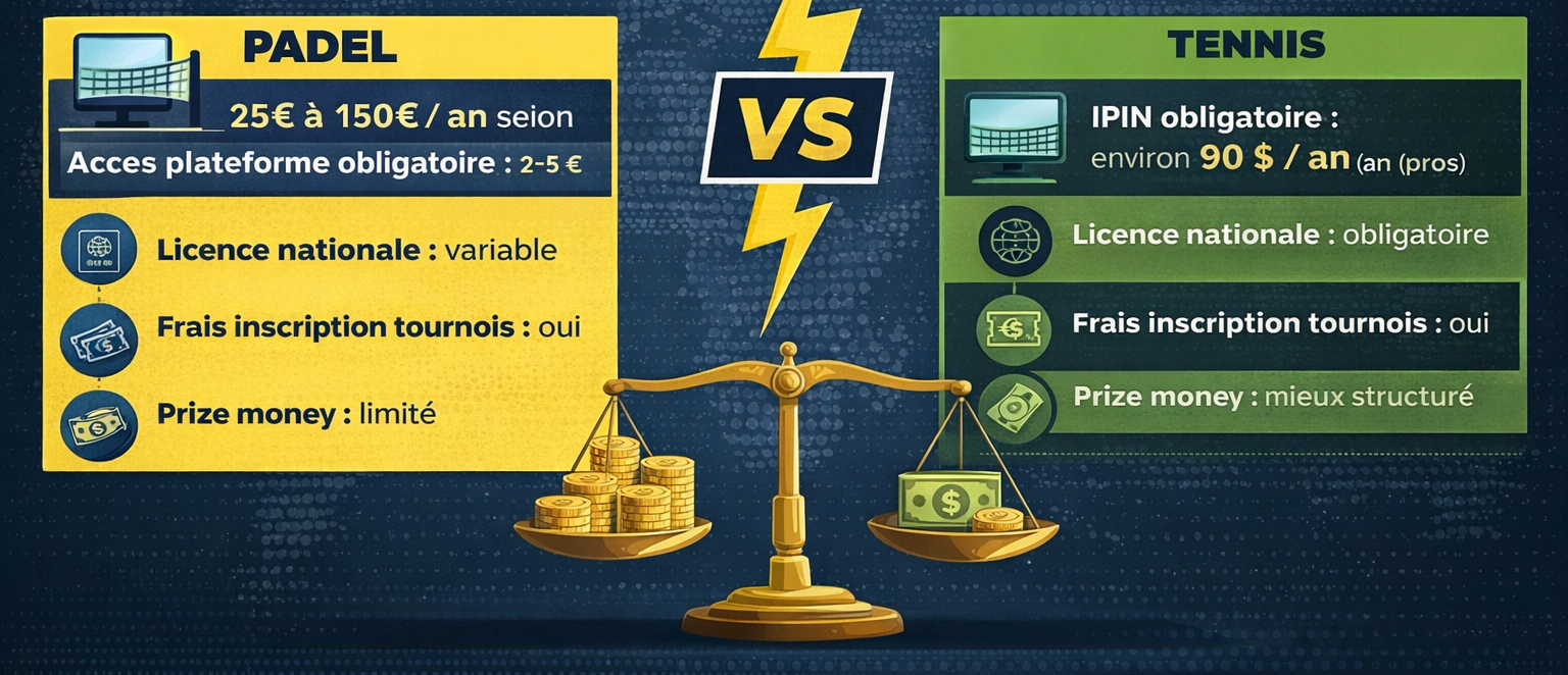 Tournament access: padel more expensive than tennis
