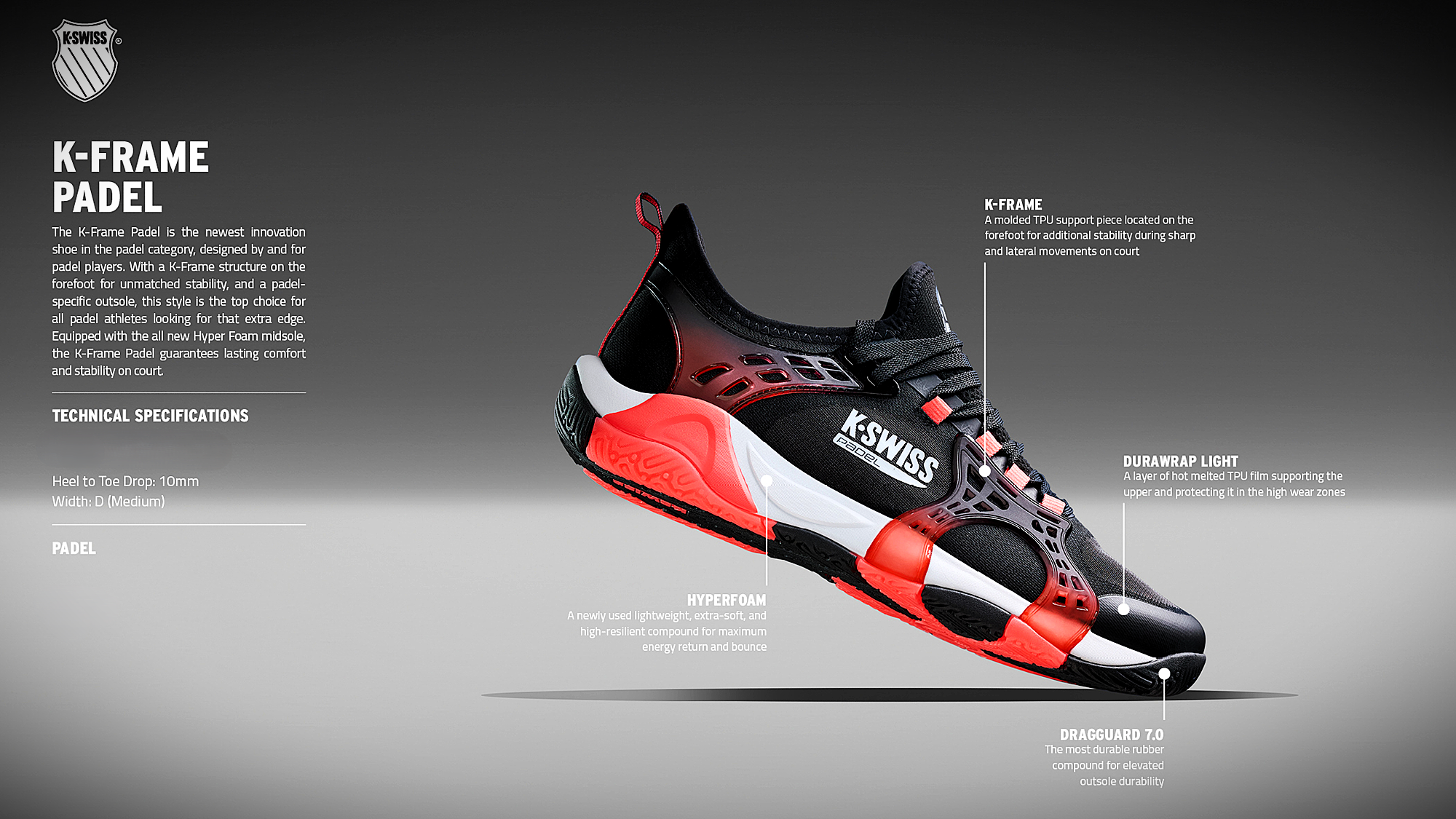 K-Frame Padel : la stabilité ultime pour les joueurs engagés.