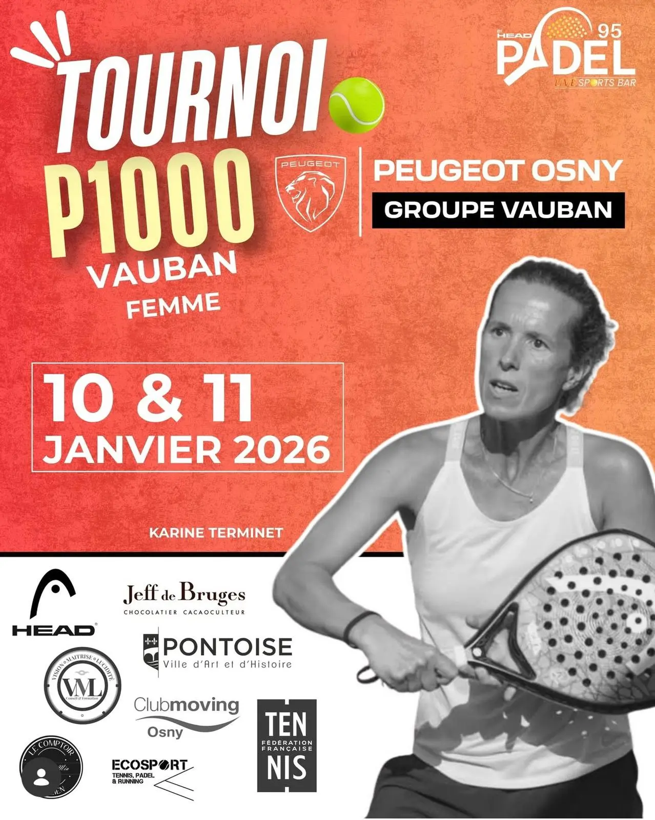 Padel 95 Pontoise accueille un P1000 dames dense pour débuter 2026