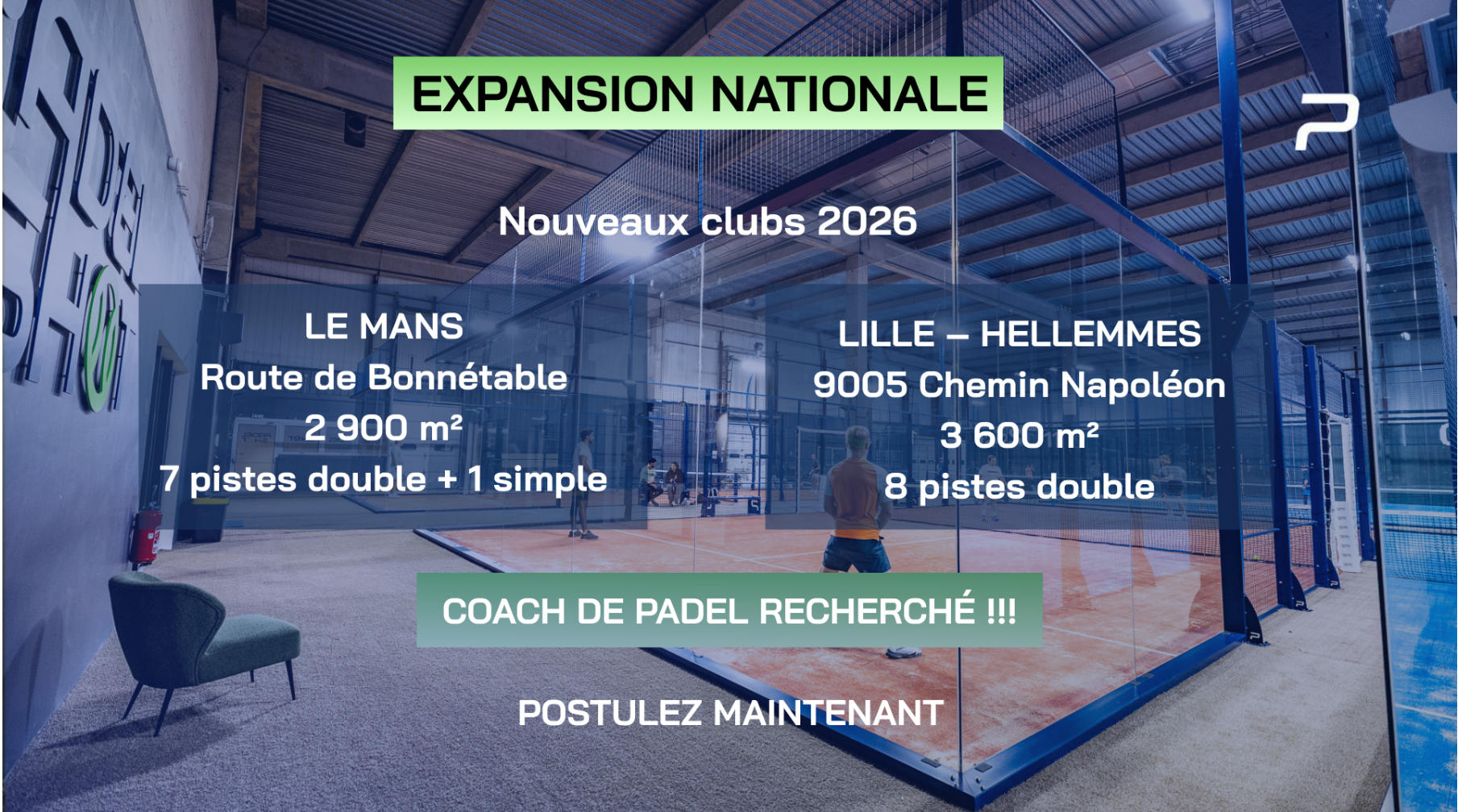 PadelShot recrute des enseignants de padel au Mans et à Lille – Hellemmes