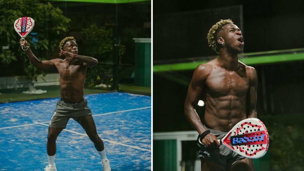 Accro au padel, Vinicius Junior construit sa propre piste chez lui