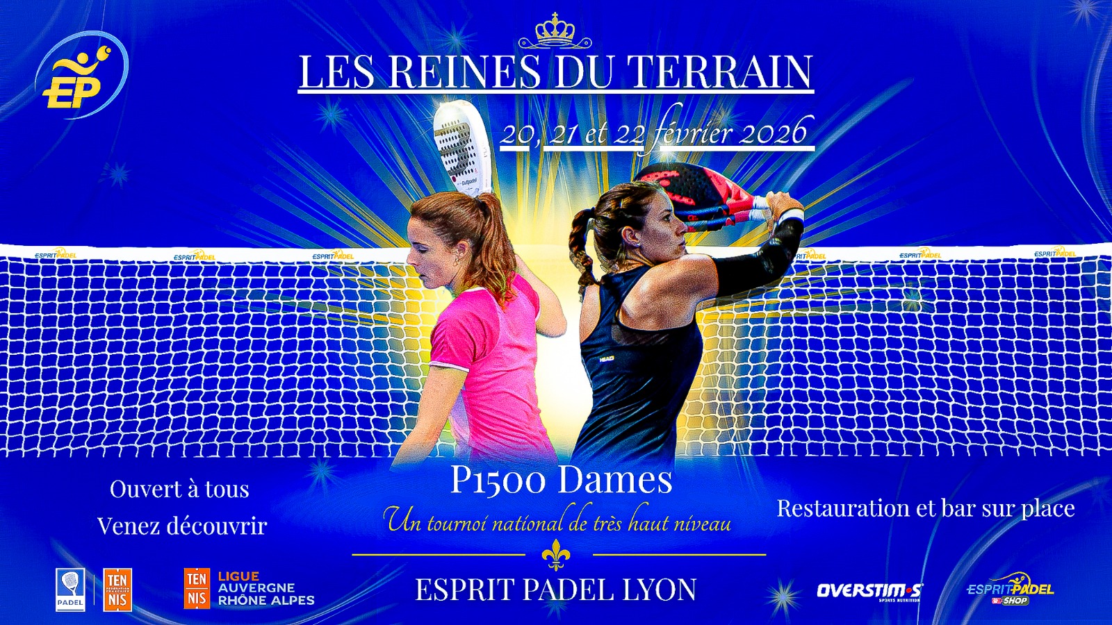 Affiche P1500 dames Esprit Padel Lyon