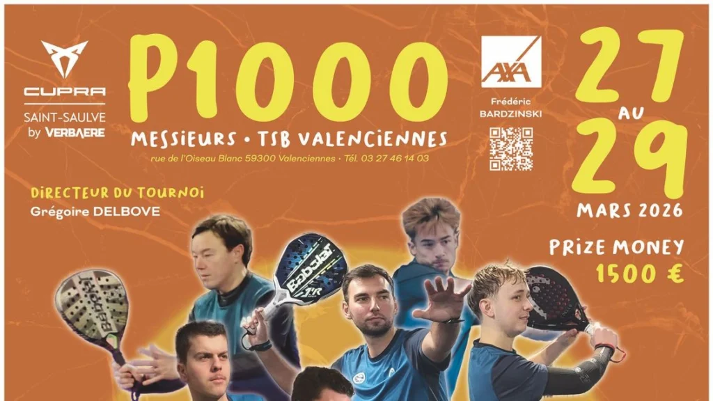 TSB Valenciennes accueille à nouveau un P1000 messieurs fin mars