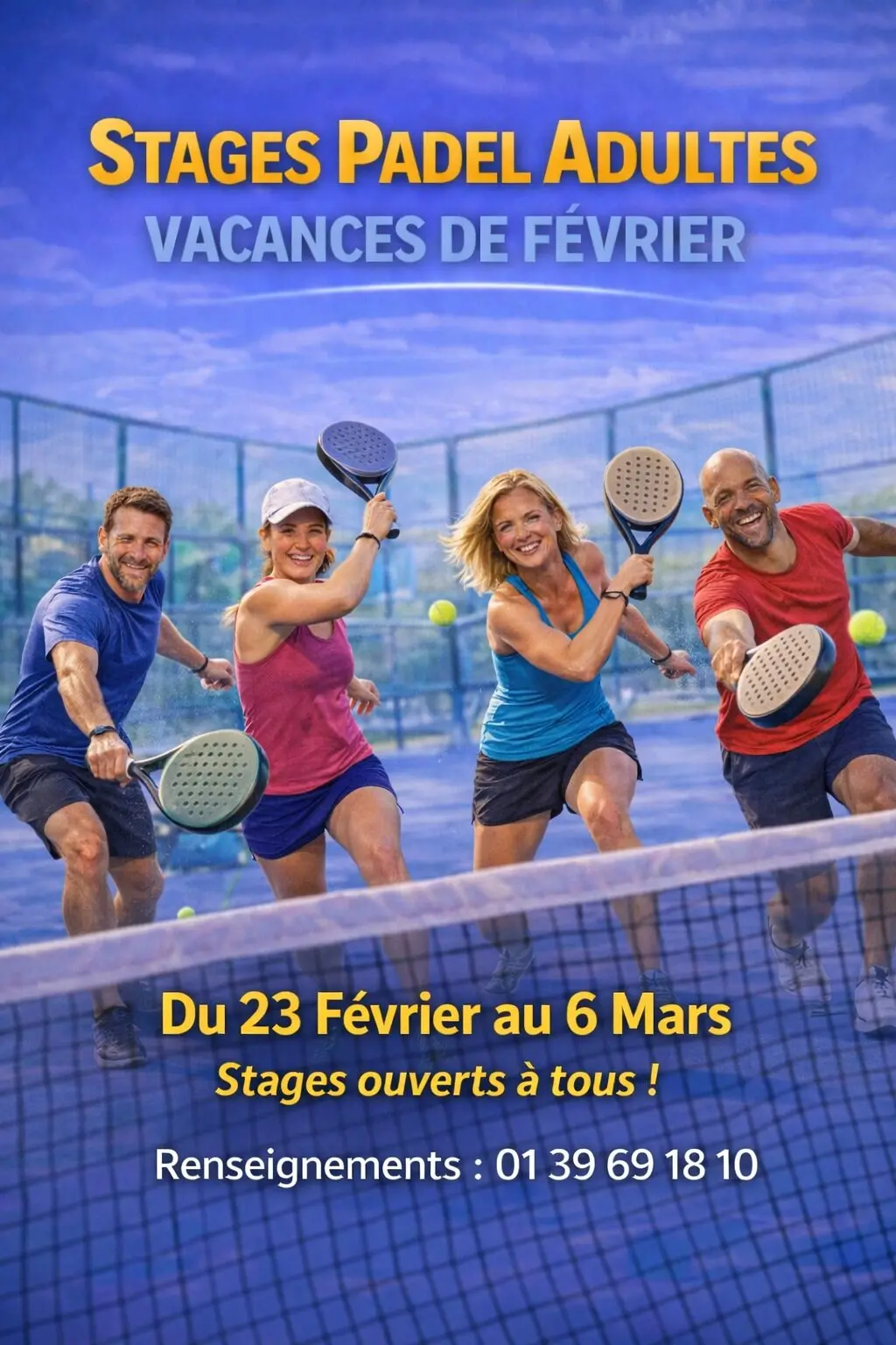 Vacances de février : des stages tennis et padel au club Les Pyramides