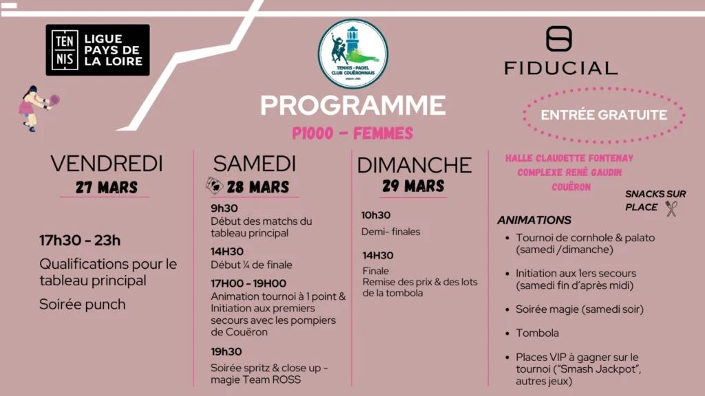 P1000 Fiducial – Un forte richiamo femminile nel tennis Padel Couëron Club | Padel Magazine P1000 Fiducial – Un forte richiamo femminile nel tennis Padel Club Couëronnais