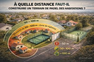 À quelle distance faut-il construire un terrain de padel des habitations ?