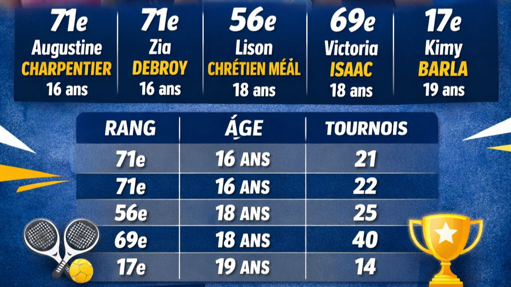 Qui sont les plus jeunes joueuses du top 100 français ?
