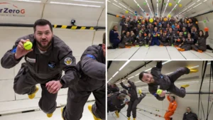 Le padel en mode zéro gravité : une balle 4PADEL en apesanteur avec Guillaume Le Floch