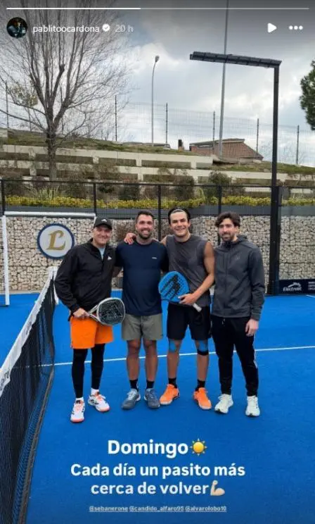 Pablo cardona sur le chemin du retour après sa tendinite au genou | Padel Magazine Pablo cardona sur le chemin du retour après sa tendinite au genou