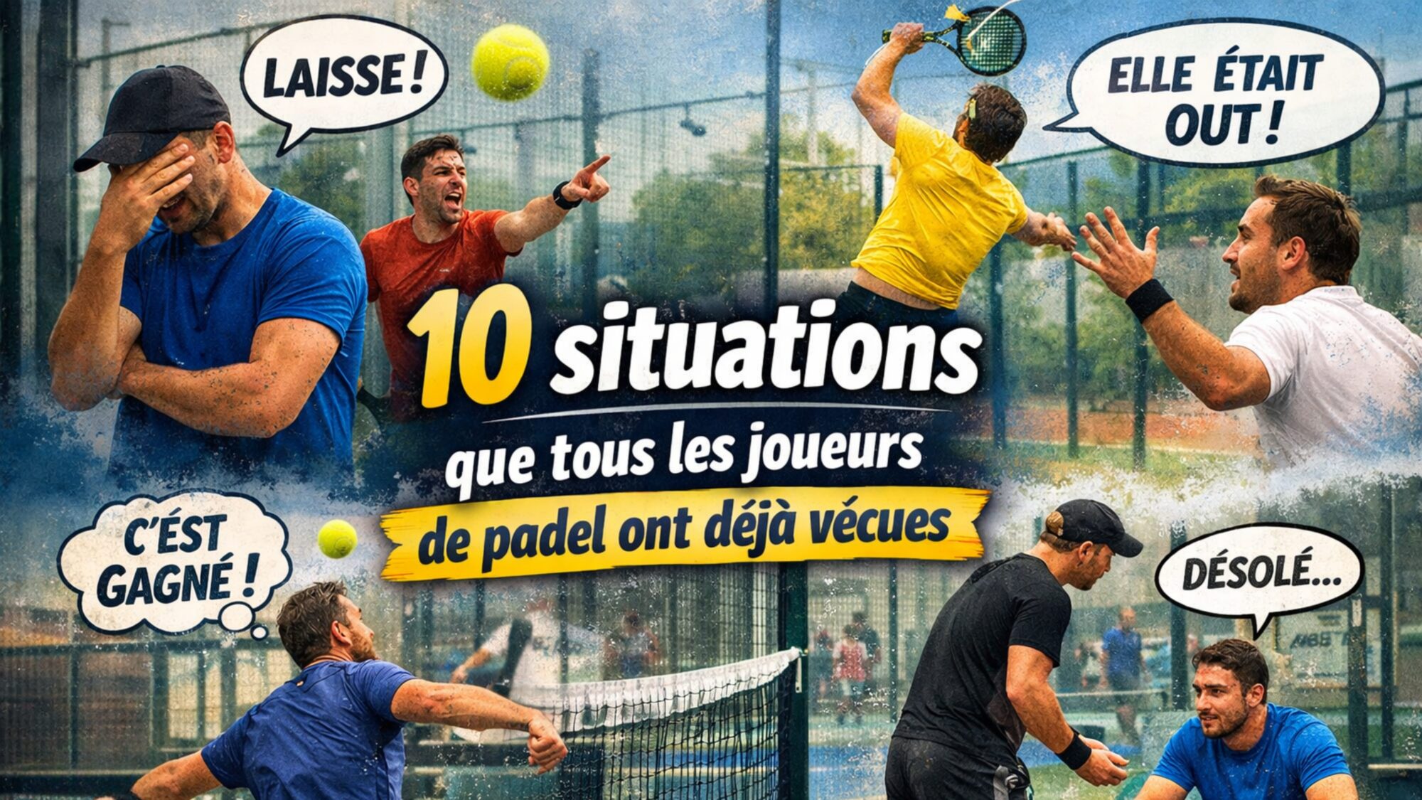 les 10 situations connues au padel