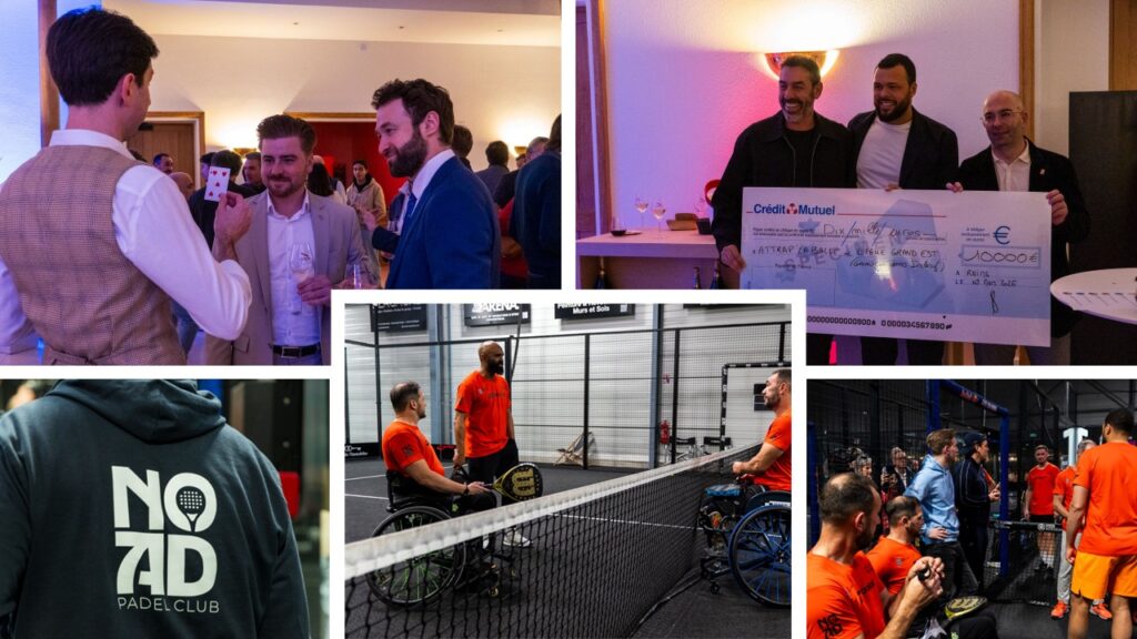 Premier tournoi de padel solidaire au NO AD PADEL CLUB et 10 000 € récoltés pour le handicap