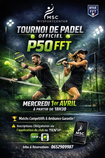 My Sport Center s’affilie à la FFT et structure son développement dans le padel