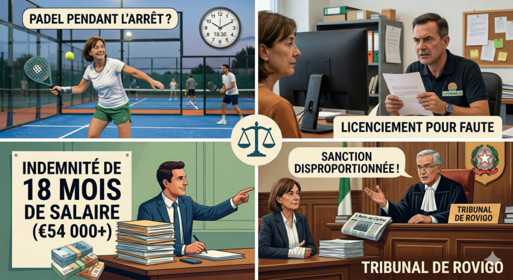 Padel pendant un arrêt maladie : licenciement annulé et 18 mois de salaire à la clé | Padel Magazine Padel pendant un arrêt maladie : licenciement annulé et 18 mois de salaire à la clé