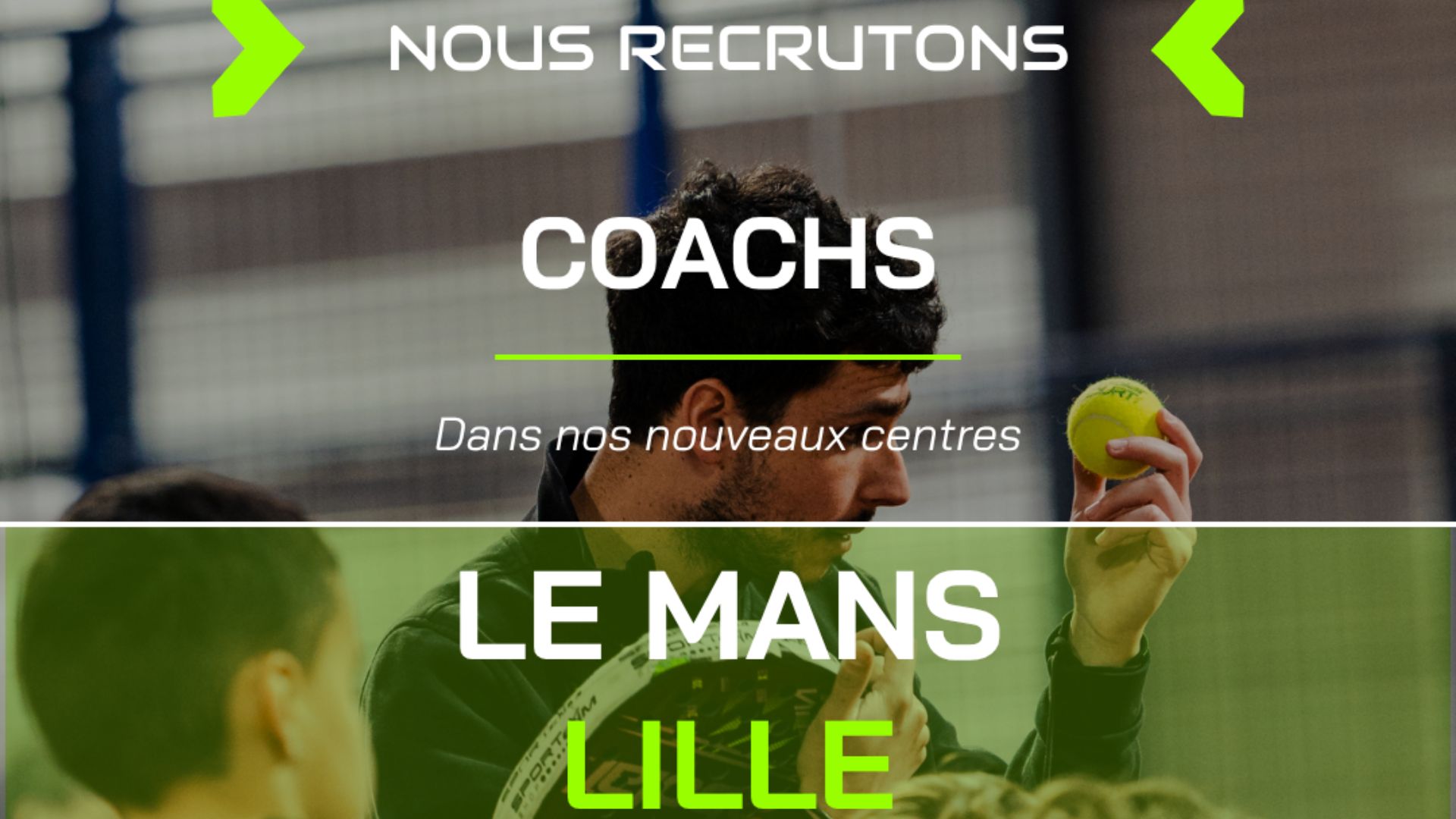 PadelShot recrute des coachs pour ses nouveaux clubs du Mans et de Lille