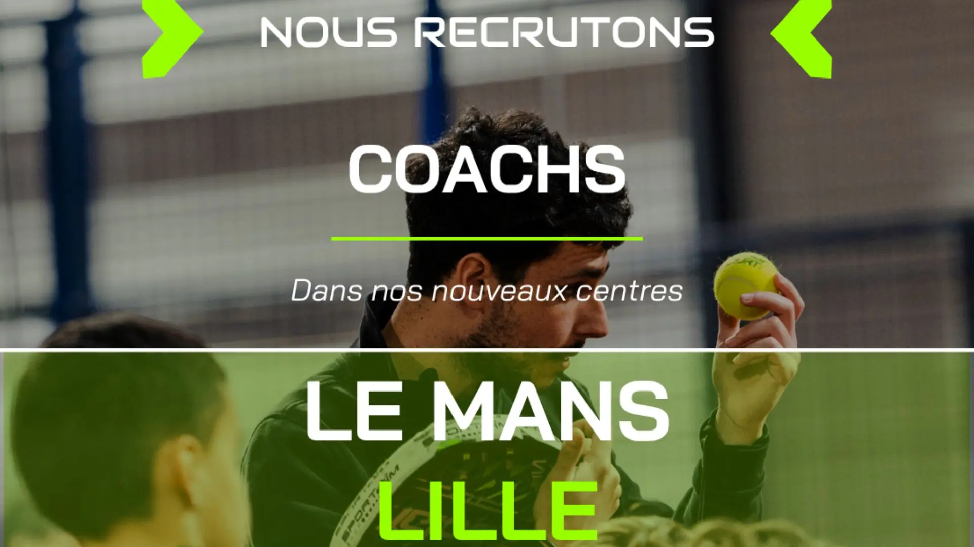 PadelShot recrute des coachs pour ses nouveaux clubs du Mans et de Lille