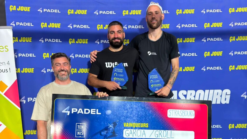 Après un gros combat Groll et Garcia renversent les favoris et sadjugent le P1000 4Padel Strasbourg
