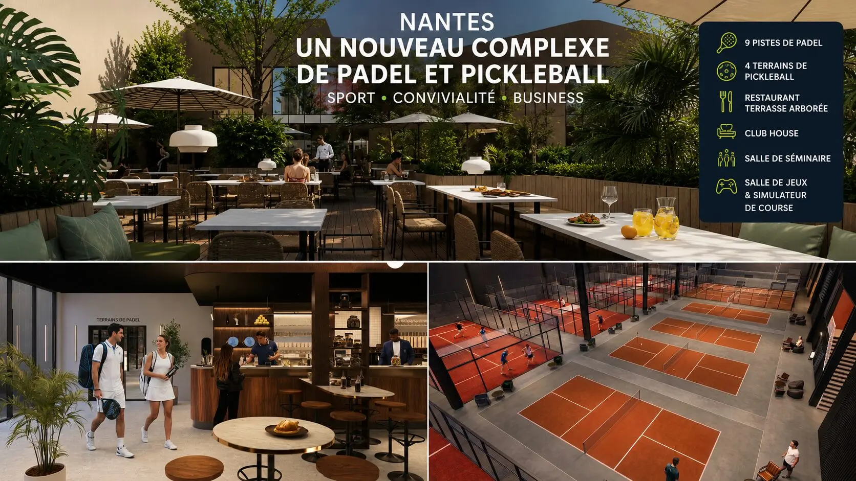 Nantes : un nouveau complexe de padel et pickleball verra le jour en 2027