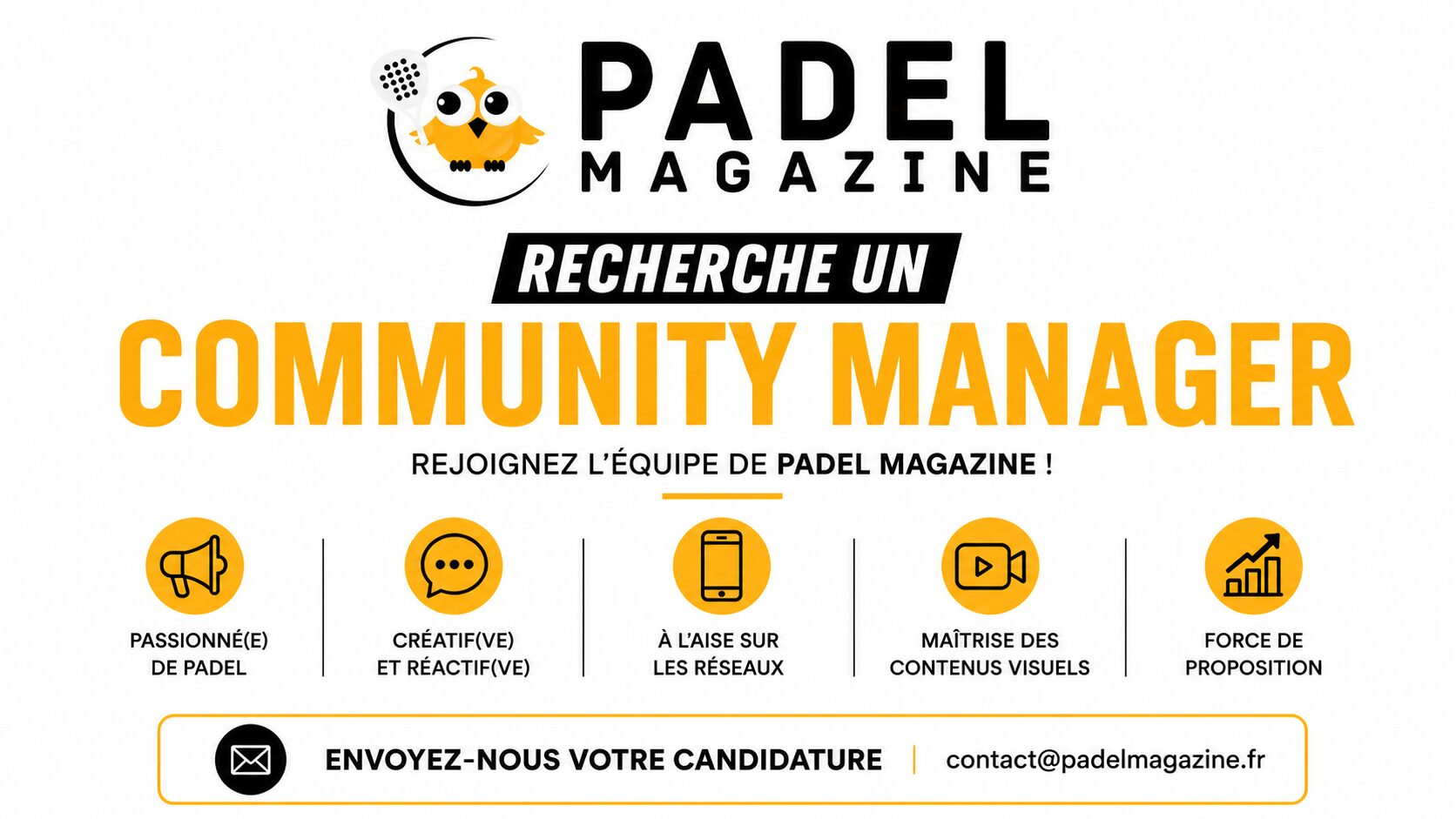 Padel Magazine recherche un community manager pour renforcer sa présence digitale | Padel Magazine Padel Magazine recherche un community manager pour renforcer sa présence digitale