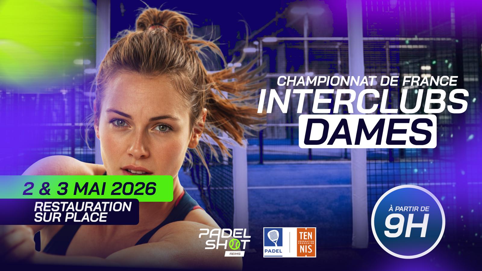 Affiche interclubs dames appel shot reims