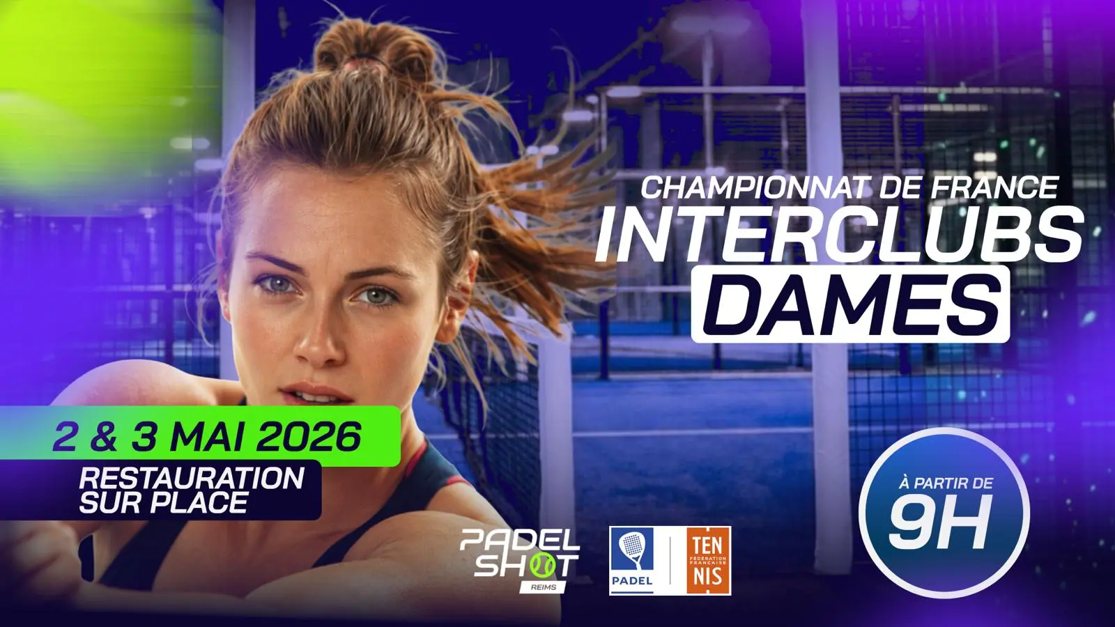 Affiche interclubs dames appel shot reims