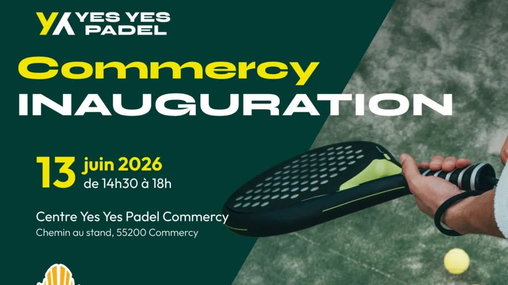 Sim, sim, o padel está chegando a Commercy: as quadras abrem no dia 14 de maio e uma grande festa de inauguração acontecerá no dia 13 de junho.