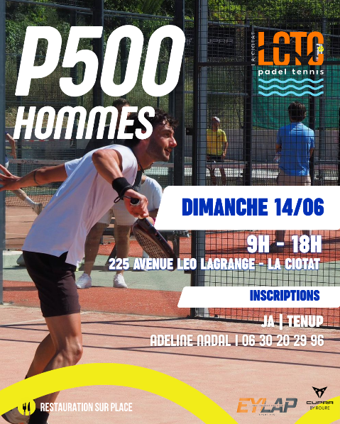P500 Hommes à La Ciotat : une journée de compétition attendue au Tennis Padel Club | Padel Magazine P500 Hommes à La Ciotat : une journée de compétition attendue au Tennis Padel Club