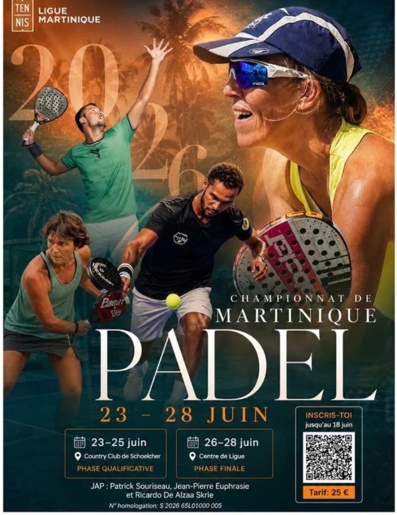Championnat de Martinique 2026 : le padel martiniquais désigne ses nouveaux champions