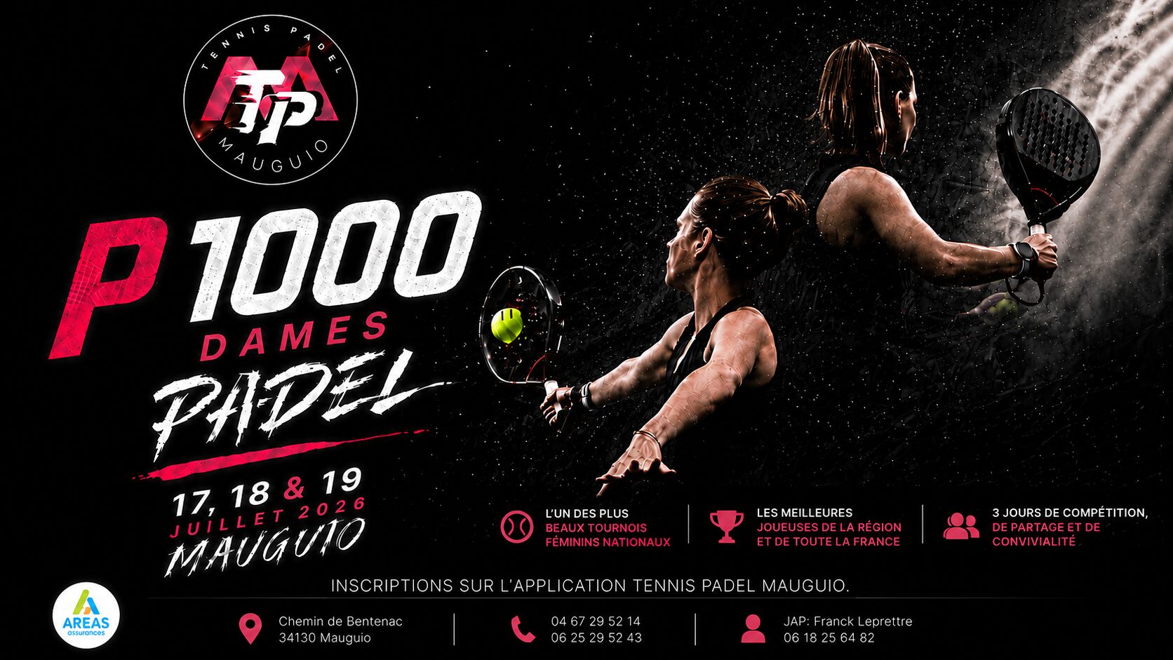 Le Tennis Padel Mauguio accueillera son premier P1000 Dames en juillet
