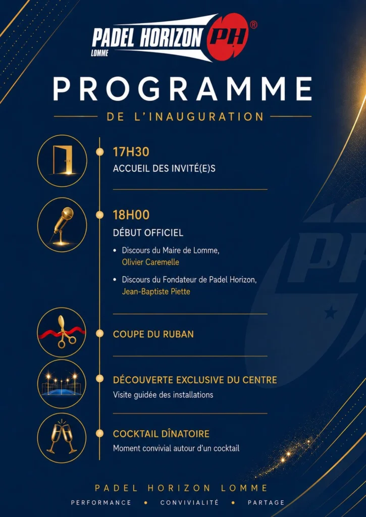Padel Horizon inaugure son nouveau centre à Lomme le 12 juin