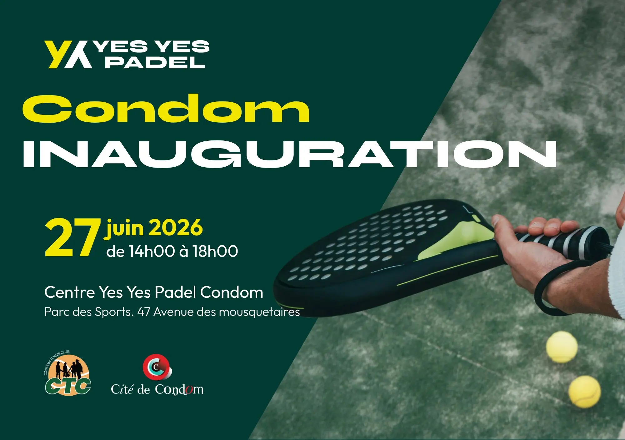 Yes Yes Padel x Condom - Invitation