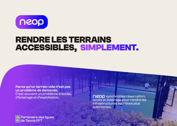 Neop : quand l'accès et l'éclairage des clubs de padel deviennent invisibles