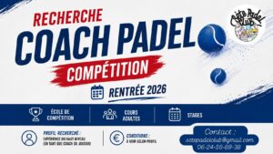 Le Sète Padel Club recrute un coach compétition pour accompagner son développement