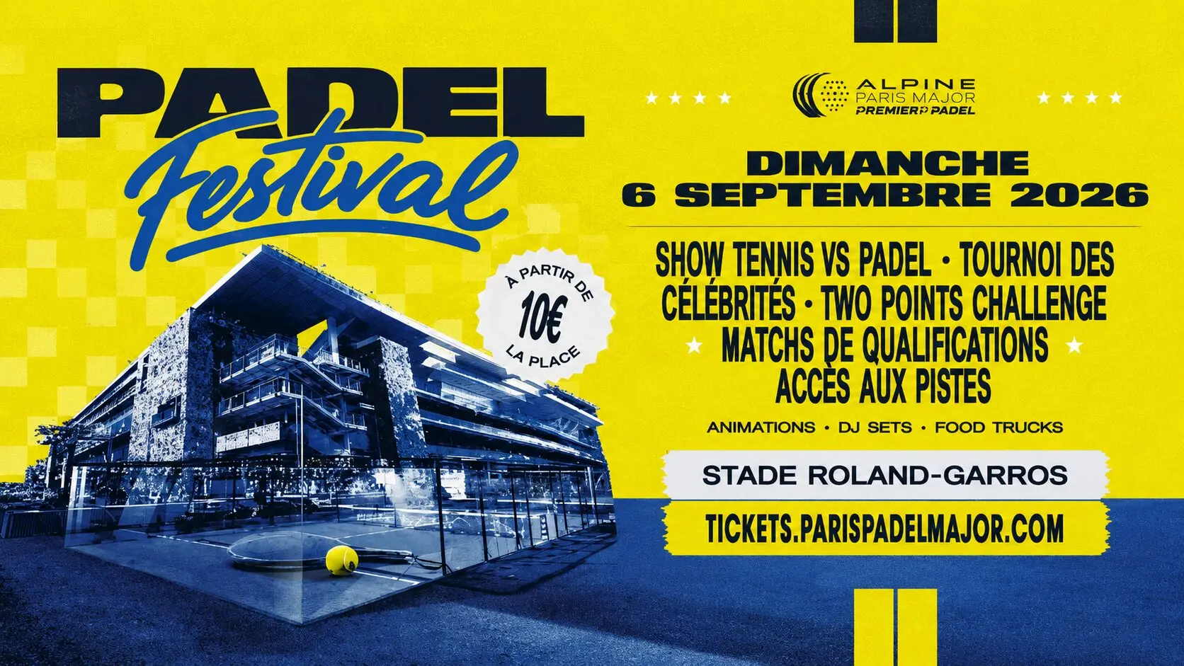Padel Festival à Roland-Garros : une journée exceptionnelle pour lancer l'Alpine Paris Major 2026