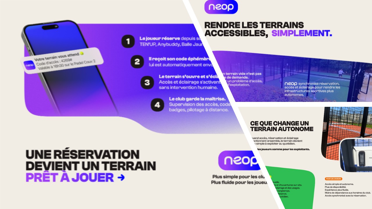 Neop : quand l'accès et l'éclairage des clubs de padel deviennent invisibles | Padel Magazine Neop : quand l'accès et l'éclairage des clubs de padel deviennent invisibles