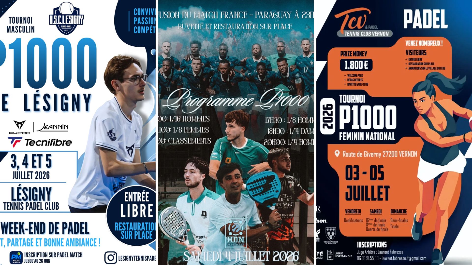 Trois P1000 au programme : HDN, Lésigny et Vernon, où suivre les matchs en direct ?