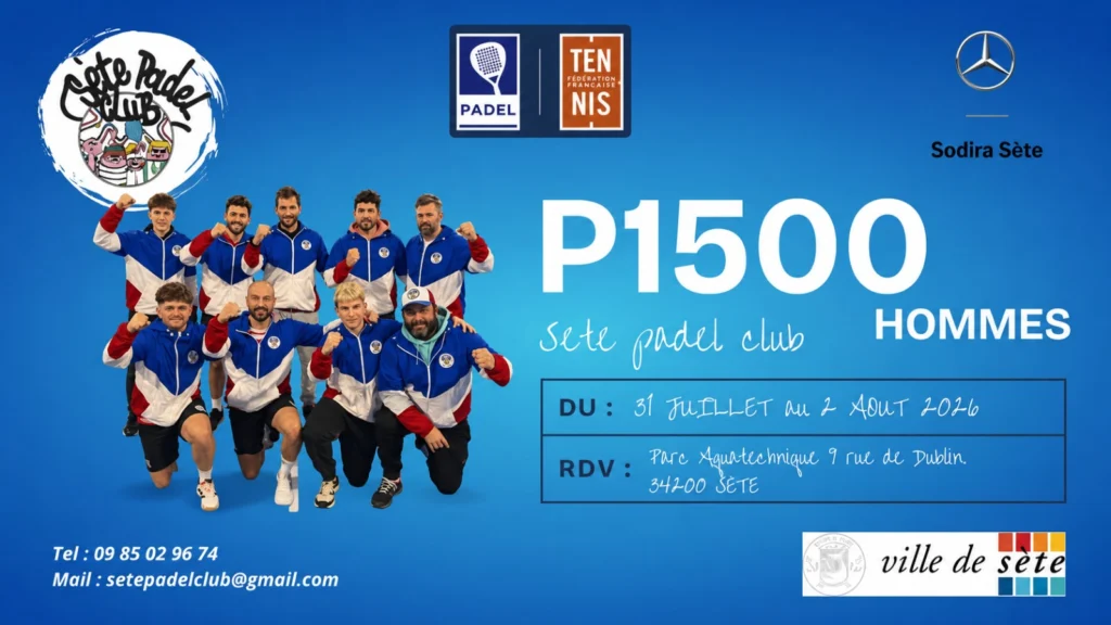P1500 Sète Padel Club – Live / Résultats / Programmation