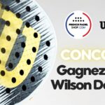 image | Padel Magazine Promotional contest banner: Win a Wilson Defy SE paddle racket, shown with a close-up of the yellow and black paddle on the left.