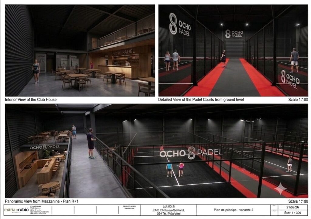 Ocho Padel : un complexe premium de huit pistes verra le jour en Bretagne début 2027