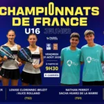 Championnats de France U16 : les favoris au rendez-vous avec Charpentier / Debroy – Clorennec-Beuzit / Rolland et Perrot / Huard de La Marre – Caby / Cacheux pour les titres